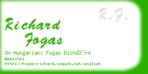 richard fogas business card